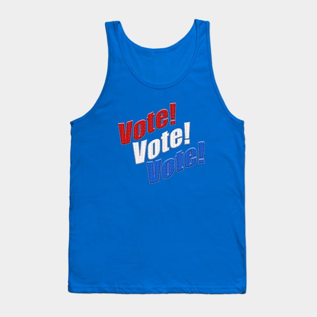 Stunning Vote! Vote! Vote! Red White & Blue voting 2024 Tank Top by colormecolorado